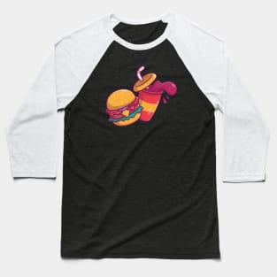 Burger and Soda Baseball T-Shirt